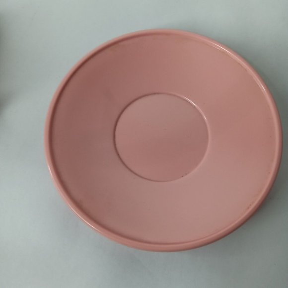Vintage Boonton Ware Melamine Sugar Bowl Creamer Saucer Set Pink USA Made - Picture 16 of 16
